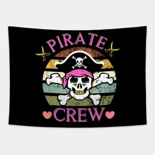 Pirate Crew Skull Girl Halloween Costume Crew Back To School Tapestry