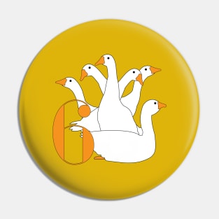 6 Geese Pin