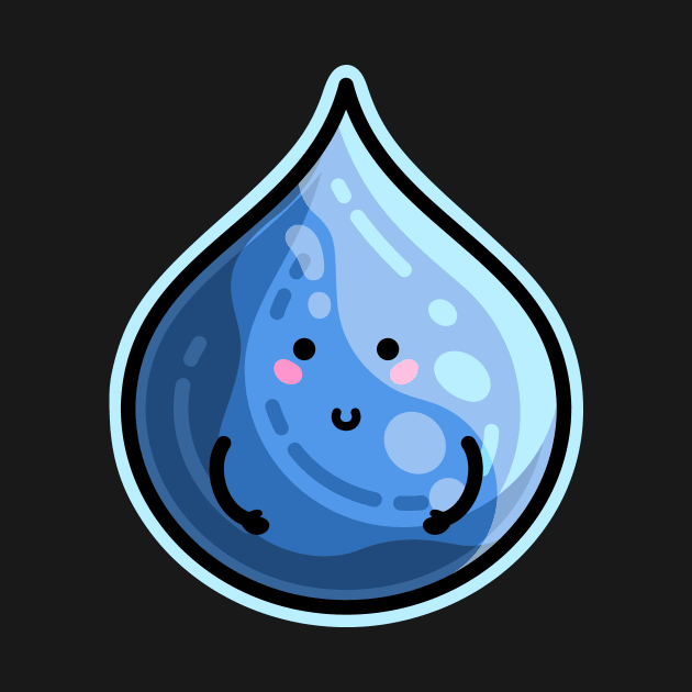 Kawaii Cute Water Droplet by freeves