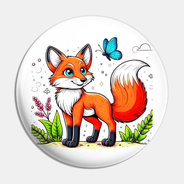 Delightful Fox Pin by NayaRara