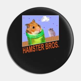 Hamster Bros Funny Video Game Parody Pin