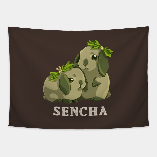sencha bunnies Tapestry by Alienfirst