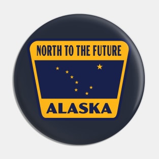 North to the Future Alaska Retro Star Badge (Yellow) Pin