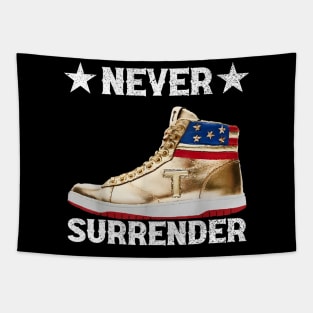 Trump Sneakers Never Surrender Tapestry