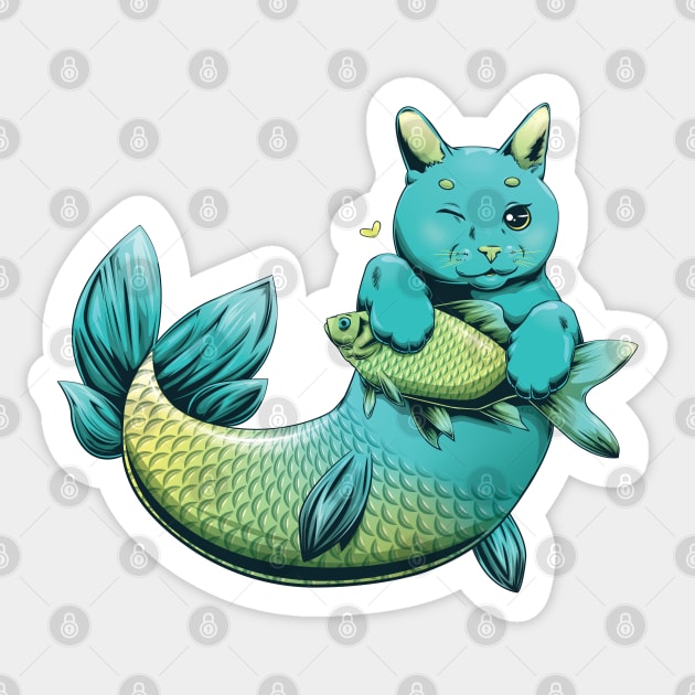 Royal Catfish Sticker, Mermaid Design, Royal Catfish