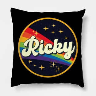 Ricky // Rainbow In Space Vintage Style Pillow