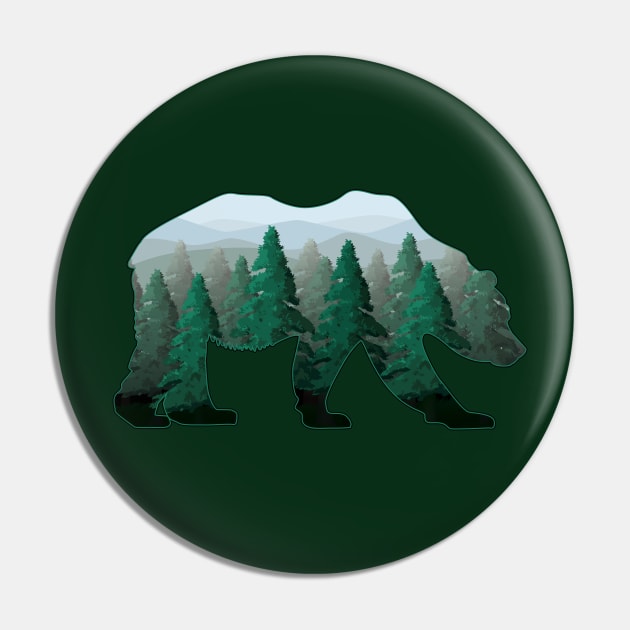 Woodland Bear Pin by RudDesigns