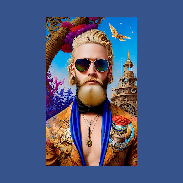 Steampunk Blonde Man by ArtBeatsGallery