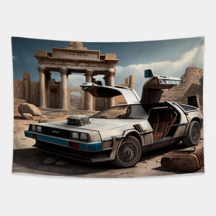 Mythical Ride: Back to the Future in Ancient Greece Tapestry