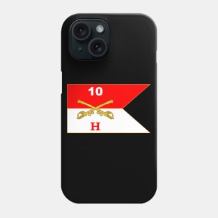 H - Hotel Troop - 10th Cavalry Guidon Phone Case