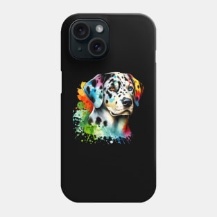 Watercolor Catahoula Leopard Phone Case