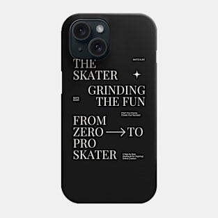 Skateboard streetwear typhography design Phone Case