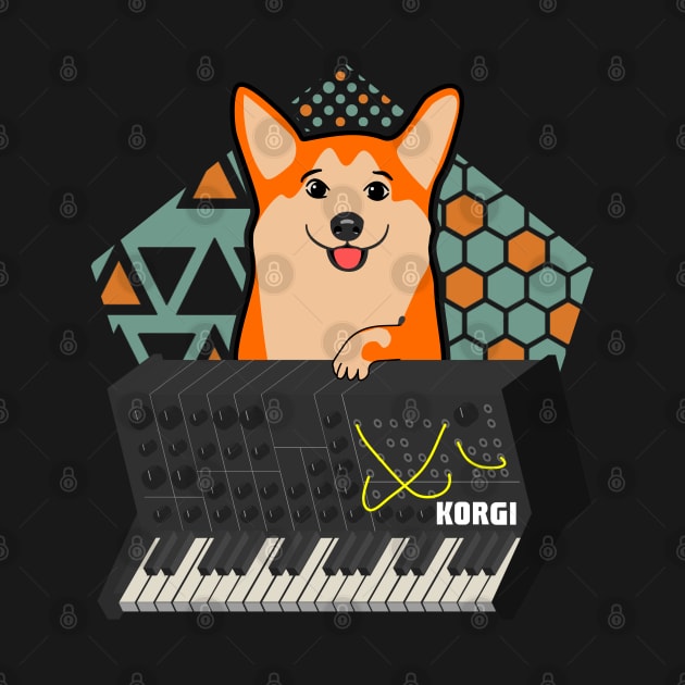 Funny Synthesizer corgi Lover by Mewzeek_T