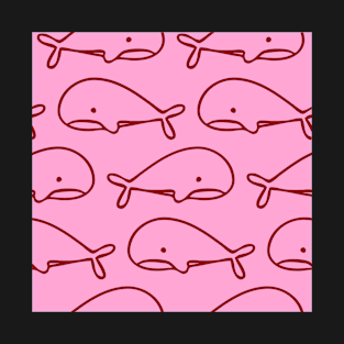 Cute Whales Pattern T-Shirt