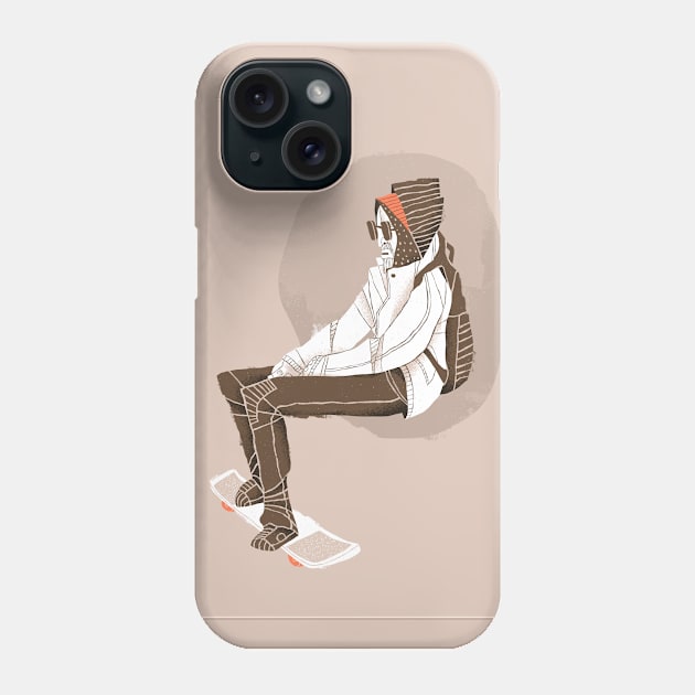 Skater in the Subway Phone Case by Tosik-Art