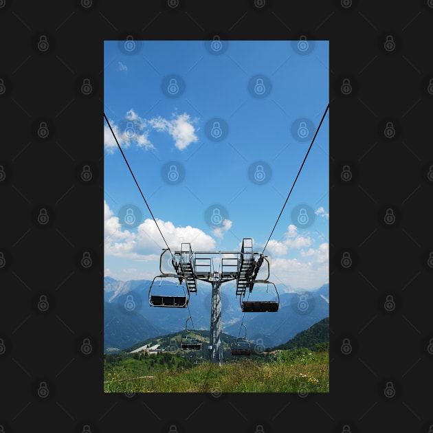 Ski Lift on Monte Zoncolan in Summer by jojobob