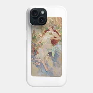 Four Seasons by Mucha, Summer Phone Case