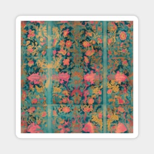 Mystical Tapestry: Vintage Indian Rug Reverie Magnet