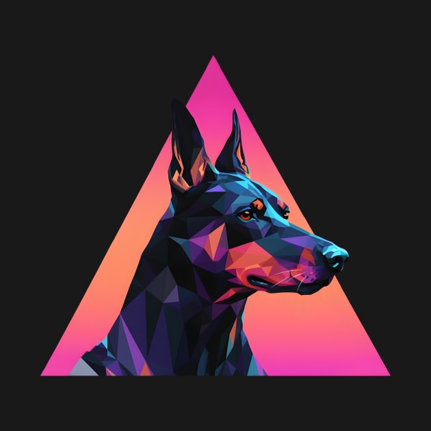 Synthwave Doberman by NeonOverdrive