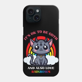 Be Goth and Also Love Rainbows Phone Case