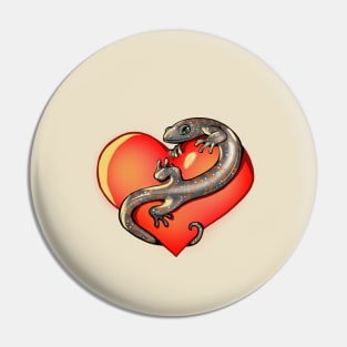 Salamander Heart Pin