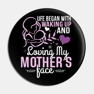 Mother`s day - Loving mothers face Pin