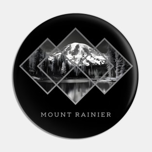 Geometric Mt. Rainier National Park Souvenir Pin