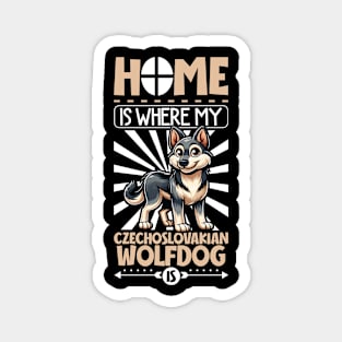 Home is with my Czechoslovakian Wolfdog Magnet