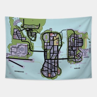 Grand Theft Auto 3 Map Tapestry