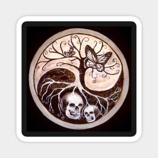 Yin Yang - Life Death Light Dark Upper World Underworld Magnet