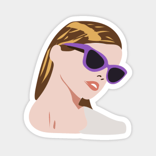 Girl with sunglasses Magnet