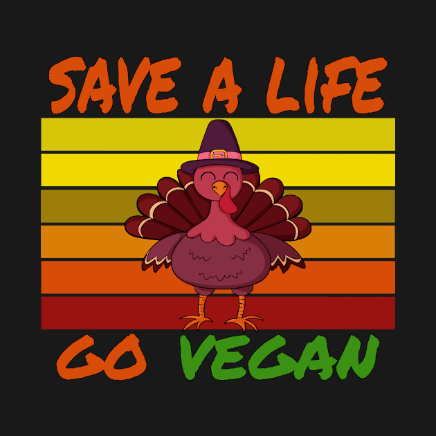 save a life go vegan   thanksgiving   vegan life  animal lover by Salahboulehoual