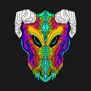 Rainbow Dragon Face T-Shirt