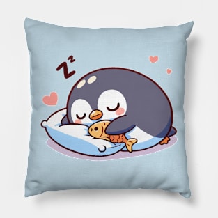 cute penguin sleeping Pillow