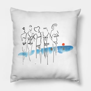 On the beach Pillow