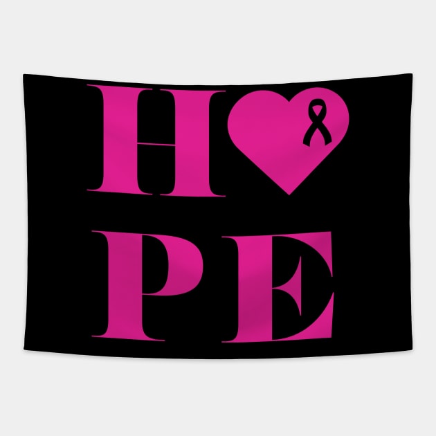 Breast Cancer Awareness Support Pink Ribbon Tapestry by Avenue 21