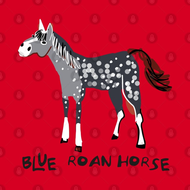 Blue Roan horse by belettelepink