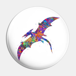 Pterodactyl dinosaur watercolor Pin