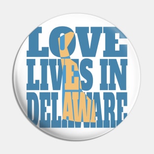 Love Lives in Delaware Pin