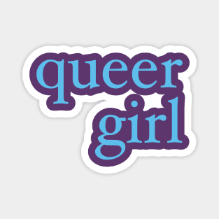 queer girl in blue Magnet