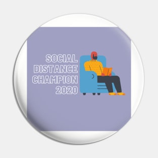 Social Distance Champion 2020 Pin