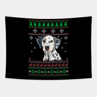 Dalmatian Ugly Christmas Sweater Funny Dog Lover Owner Gifts Tapestry