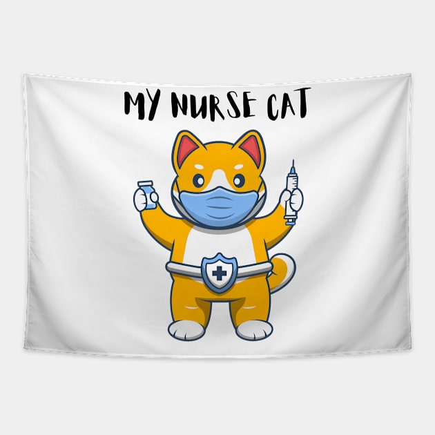 MY NURSE CAT/ Nurse Catshirt Tapestry by Rightshirt