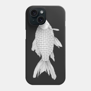 Diamonds Fish Illustration, Fishing Gear Phone Case