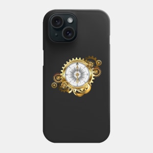 Antique Compass with Gears ( Steampunk ) Phone Case