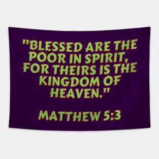 Bible Verse Matthew 5:3 Tapestry