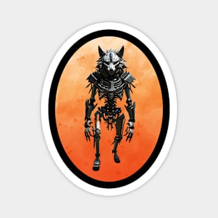 Orange Moon Werewolf Magnet