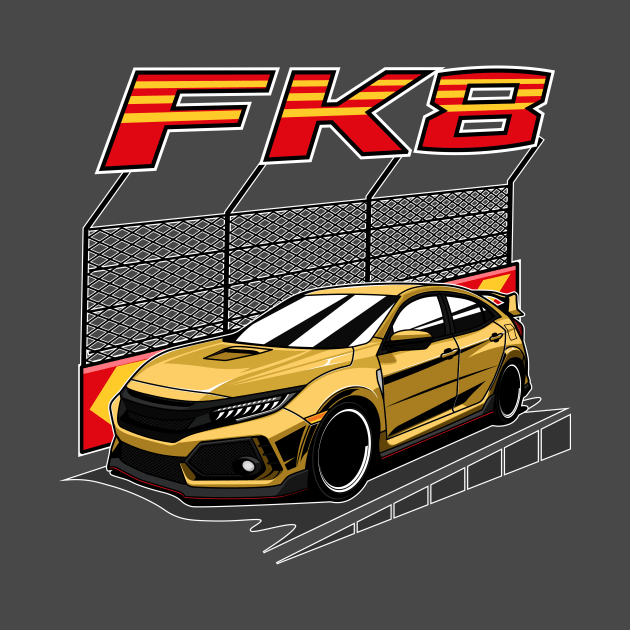 Yellow civic type R FK8 by dipurnomo