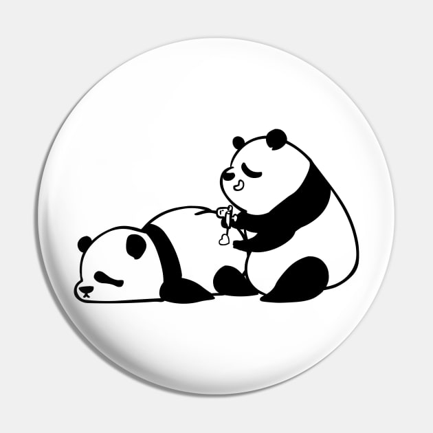 Love Hurts Panda Pin by huebucket