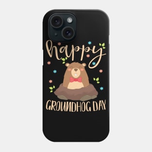 Happy Groundhog Day Funny Groundhog Clipart Gift Phone Case